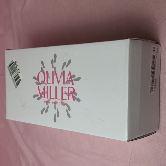 Olivia Miller Honey Camp Off White Square Toe Quilted Slide On Kitten Heels 7 - Picture 6 of 7